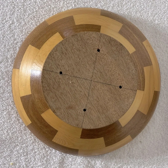 Handmade Medium Sized Segmented Wood Bowl - Picture 10 of 13